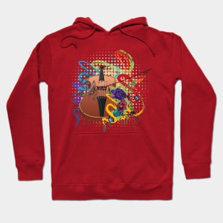 Grunge Violin Illustration Hoodie